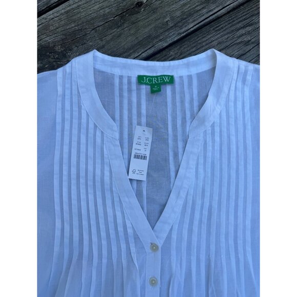 J.Crew Button Front Tiered Cover Up Dress in Cotton Voile Sz M BQ963 - Picture 5 of 8